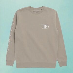 Taylor Swift TTPD official beige Crewneck Sweatshirt